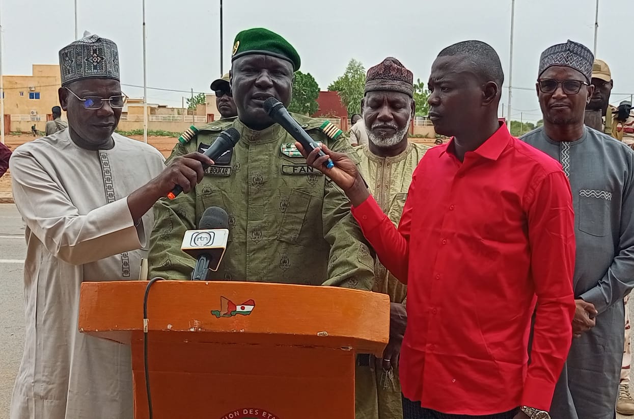 Rassemblement de soutien des étudiants nigériens aux autorités du CNSP