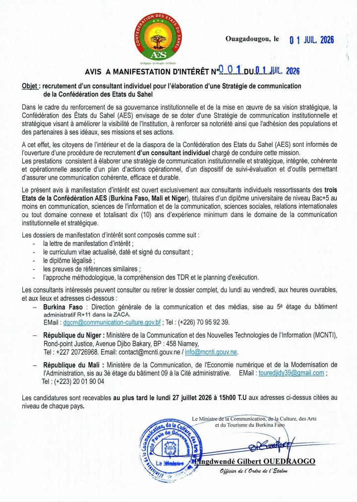 Stratégie de communication pour la confédération de l’AES